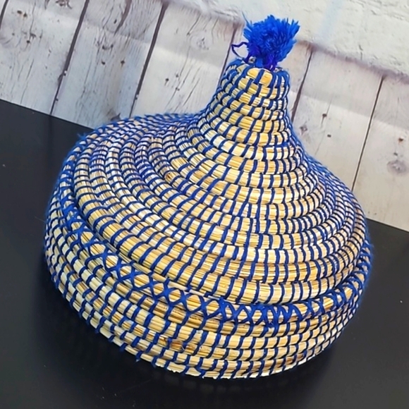 Authentic Handmade Woven Tweed Knit Mexico Mexican Tortilla Basket Holder 10" - Picture 4 of 11